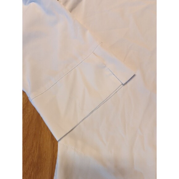 LL Bean Swim Cover Up Womens Medium White Split Neck Tunic Stretch - Picture 3 of 8